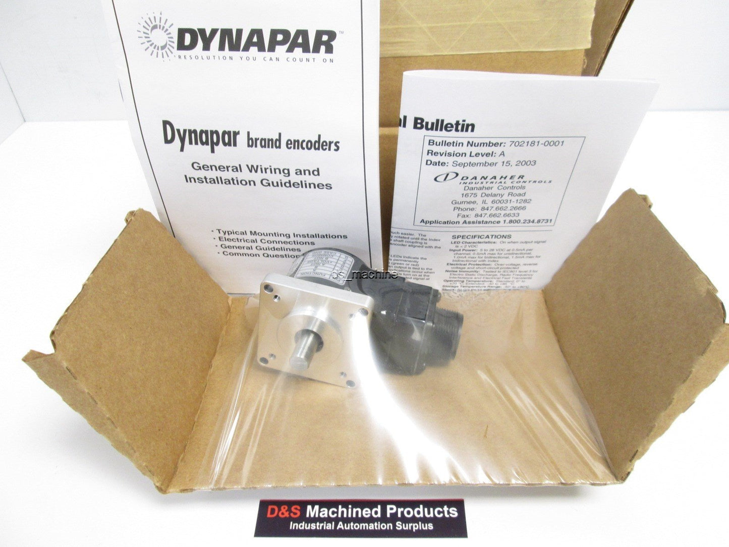 New Dynapar H22204B104143PS Encoder, 5-26V, 7-Pin, 3/8" Shaft