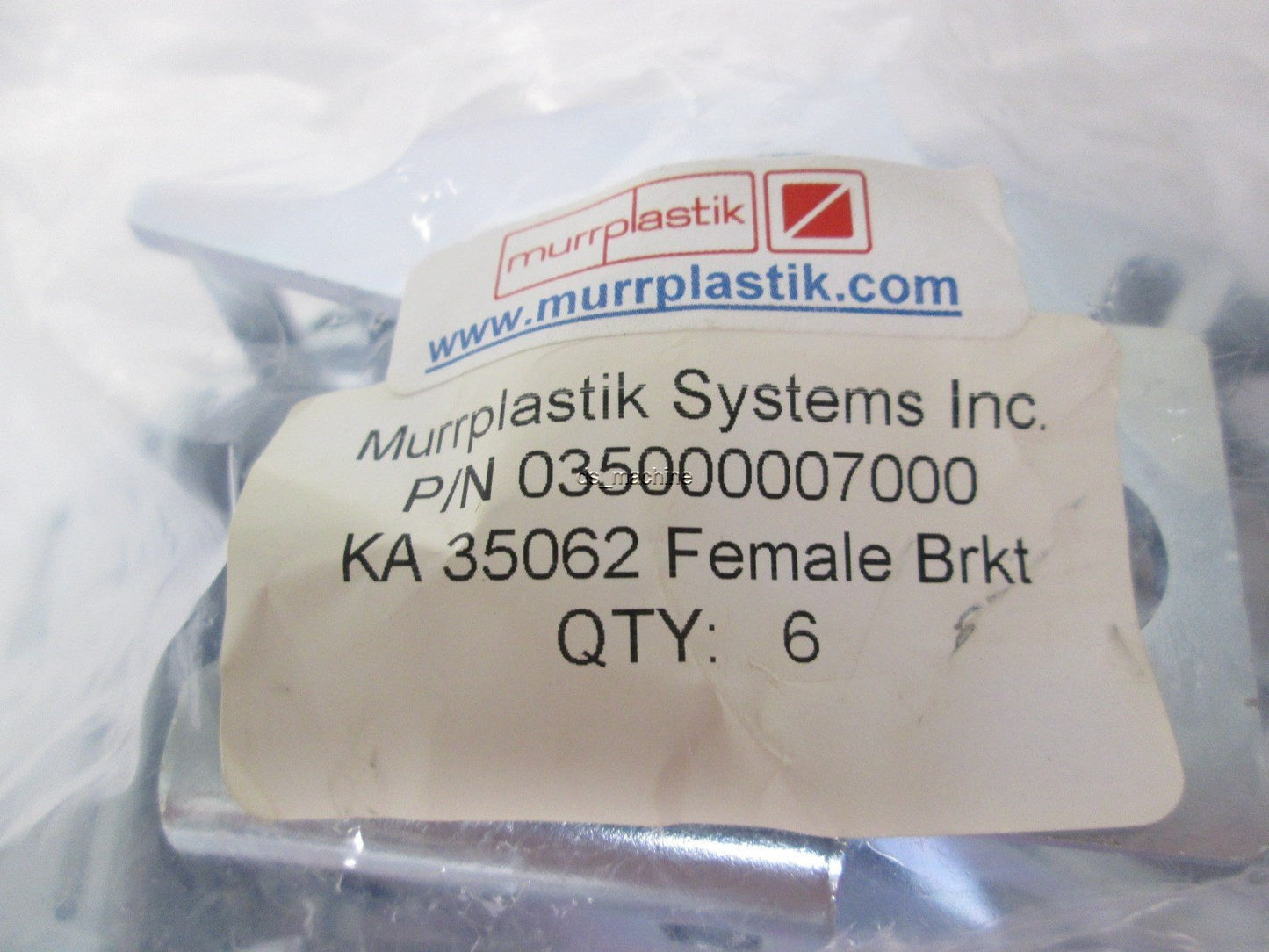 New Lot of 6 New Murrplastik 035000007000 KA 35062 Female Bracket for Drag Chain
