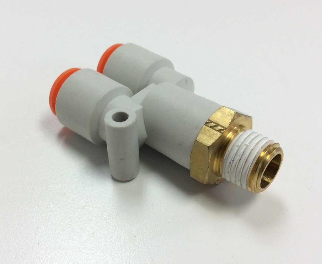 New – Open box Lot of 5 SMC KQ2U11-35S Pneumatic Wye Y Fittings 1/4" NPT 3/8" Tubing