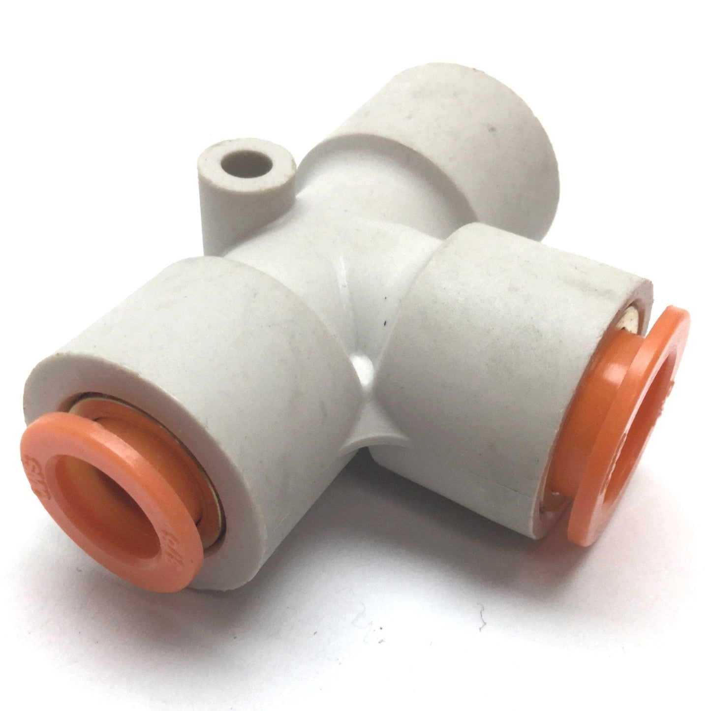 New – Open box Lot of 6 SMC KQ2T11-13 Pneumatic Push In Union Tee Fittings, One-Touch 1/2" 3/8"