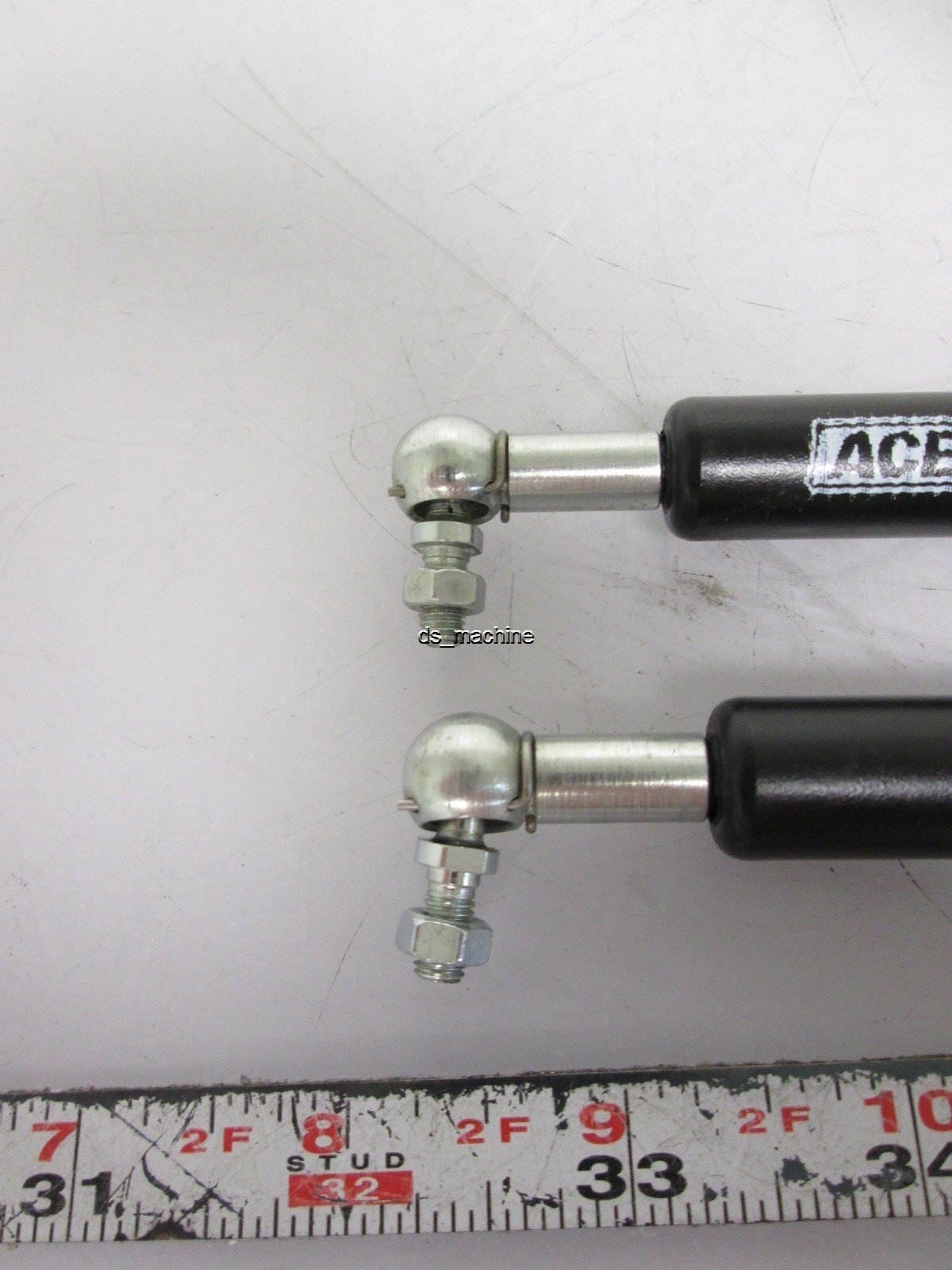 Used Lot of 2 ACE AGS15-100-CC-V-400 Gas Spring 15mm Body 100mm Stroke 400N Force