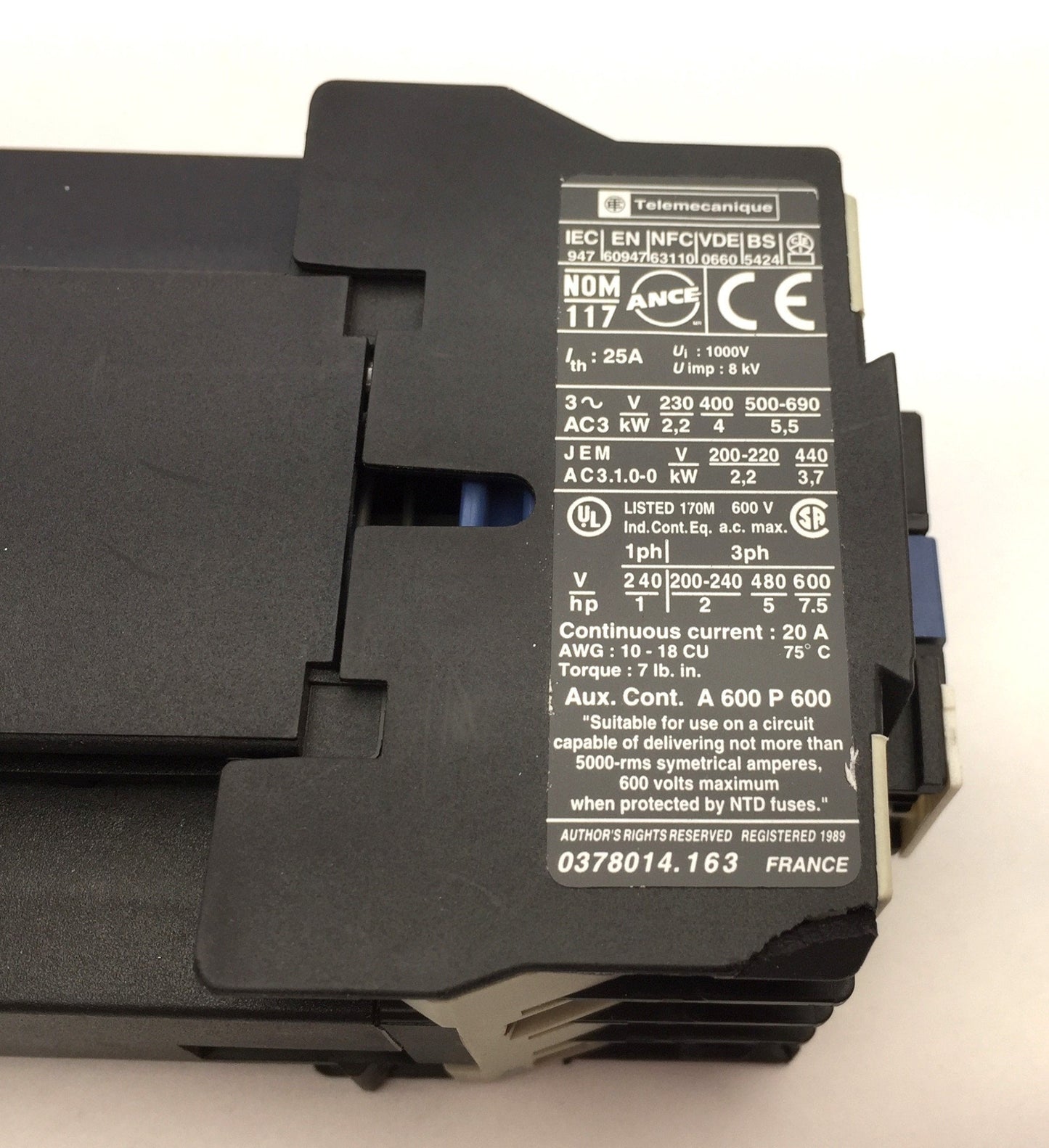 Used Telemecanique Contactor LP1D0910 24VDC