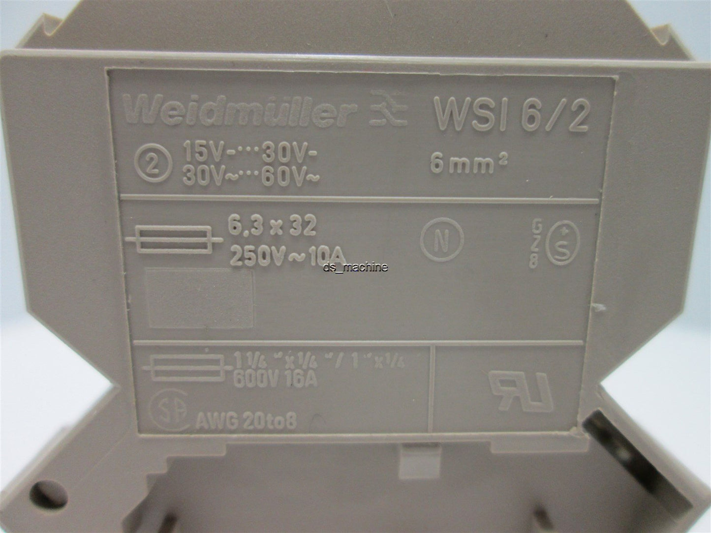 Used Lot of 2 Weidmuller WSI6/2 Rail Mount Fuse Terminal 110V-220V