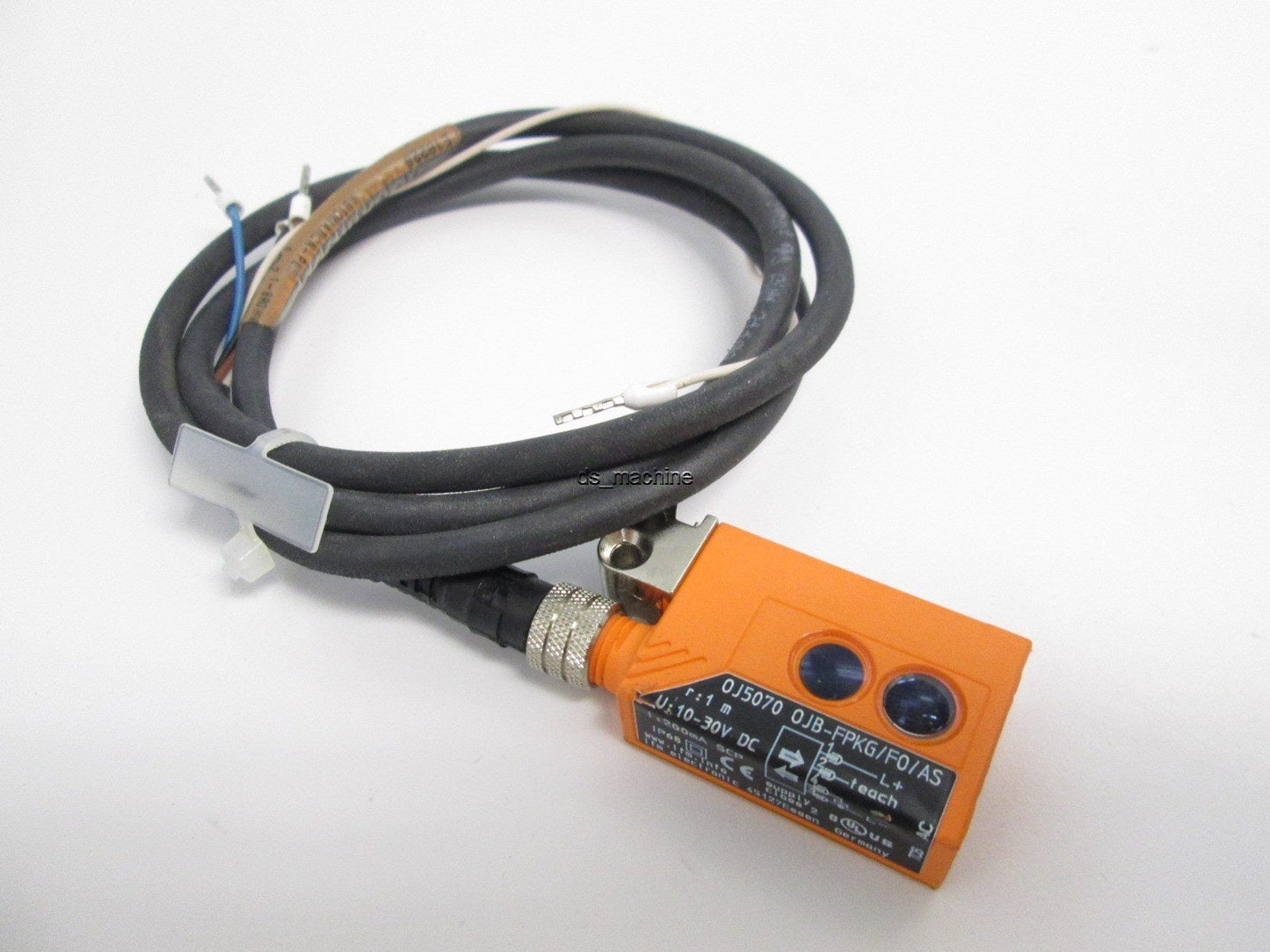 Used IFM OJ5070 Photoelectric Sensor, 10-30VDC, Range 1m