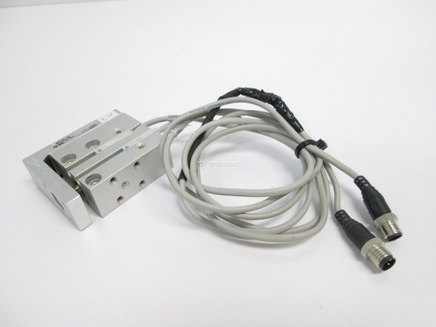 Used SMC MXU10-10 Pneumatic Compact Cylinder, 10mm Bore, 10mm Stroke, w/Auto Switches