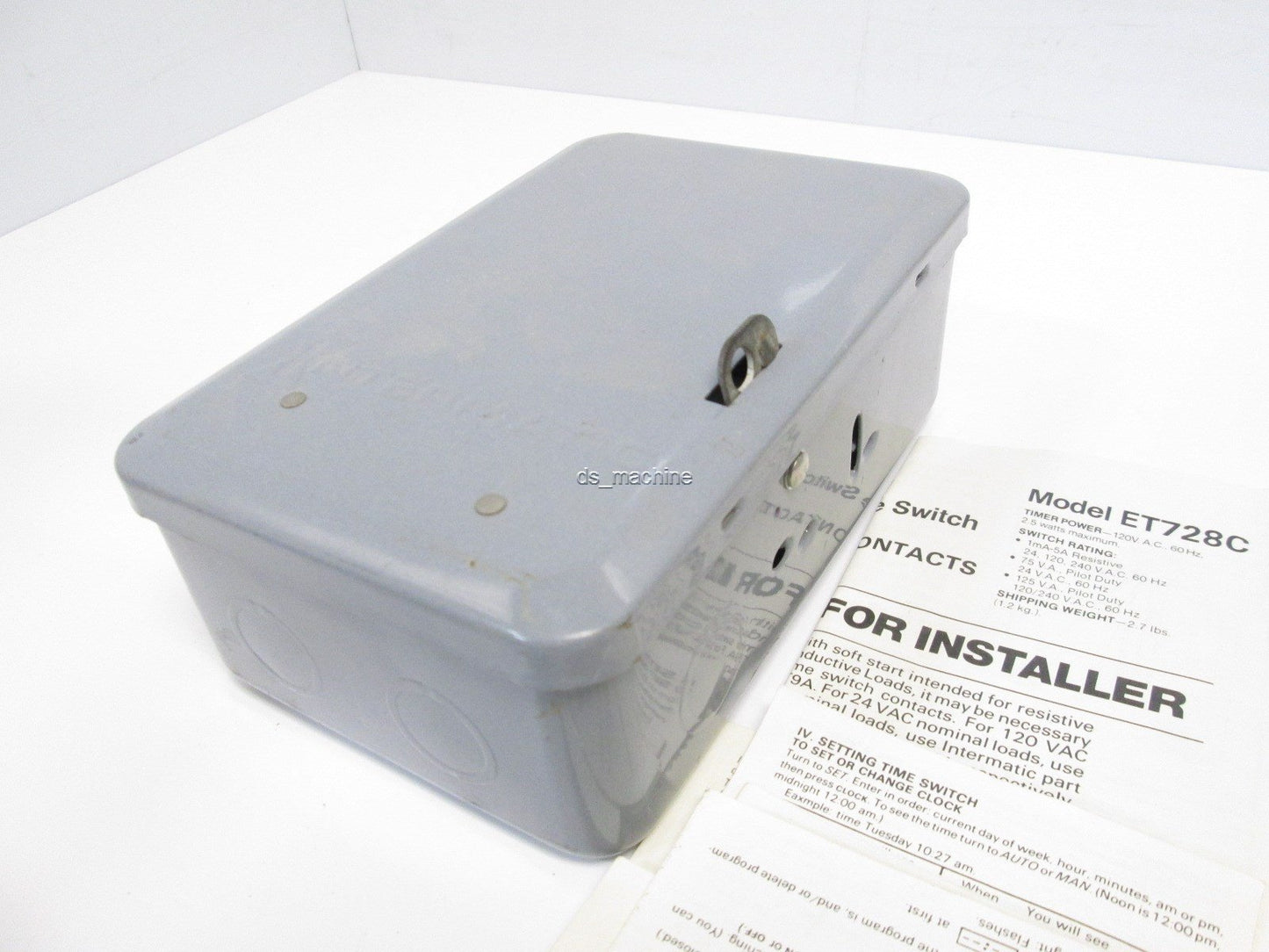Used Intermatic ET728C Electronic Timer 7-Day Time Switch, 120VAC, 4PDT 24/120/240VAC