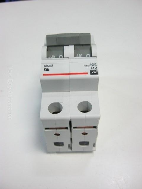 Used Cutler-Hammer WMS2C13 Circuit Breakers 13A 2 Pole 415VAC DIN Mount