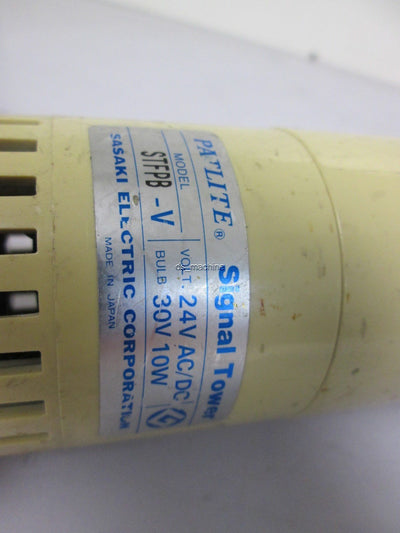 Used Patlite STFPB-V Stack Light Tower 24VAC/DC 10W Bulb Red Amber Green