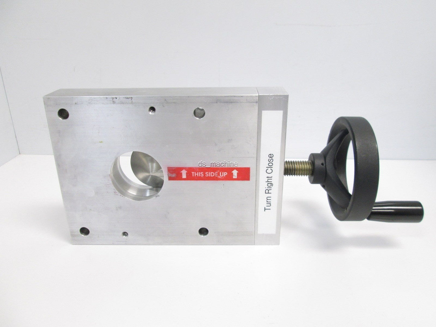 Used Gravity Fed Feed Throat Flow Control Valve Shut-Off w/ Adjusting Crank, 2" ID