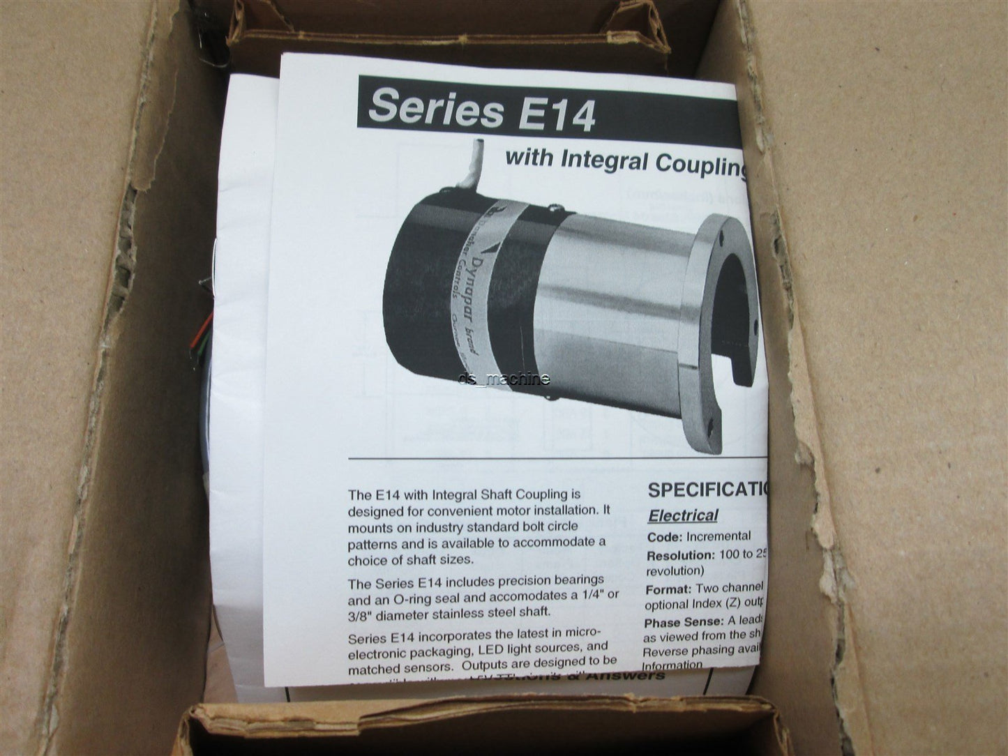 New Dynapar Encoder E140500C704 34FLG, 3/8 ,Diff,B-D, 5VDC, 15' Cable