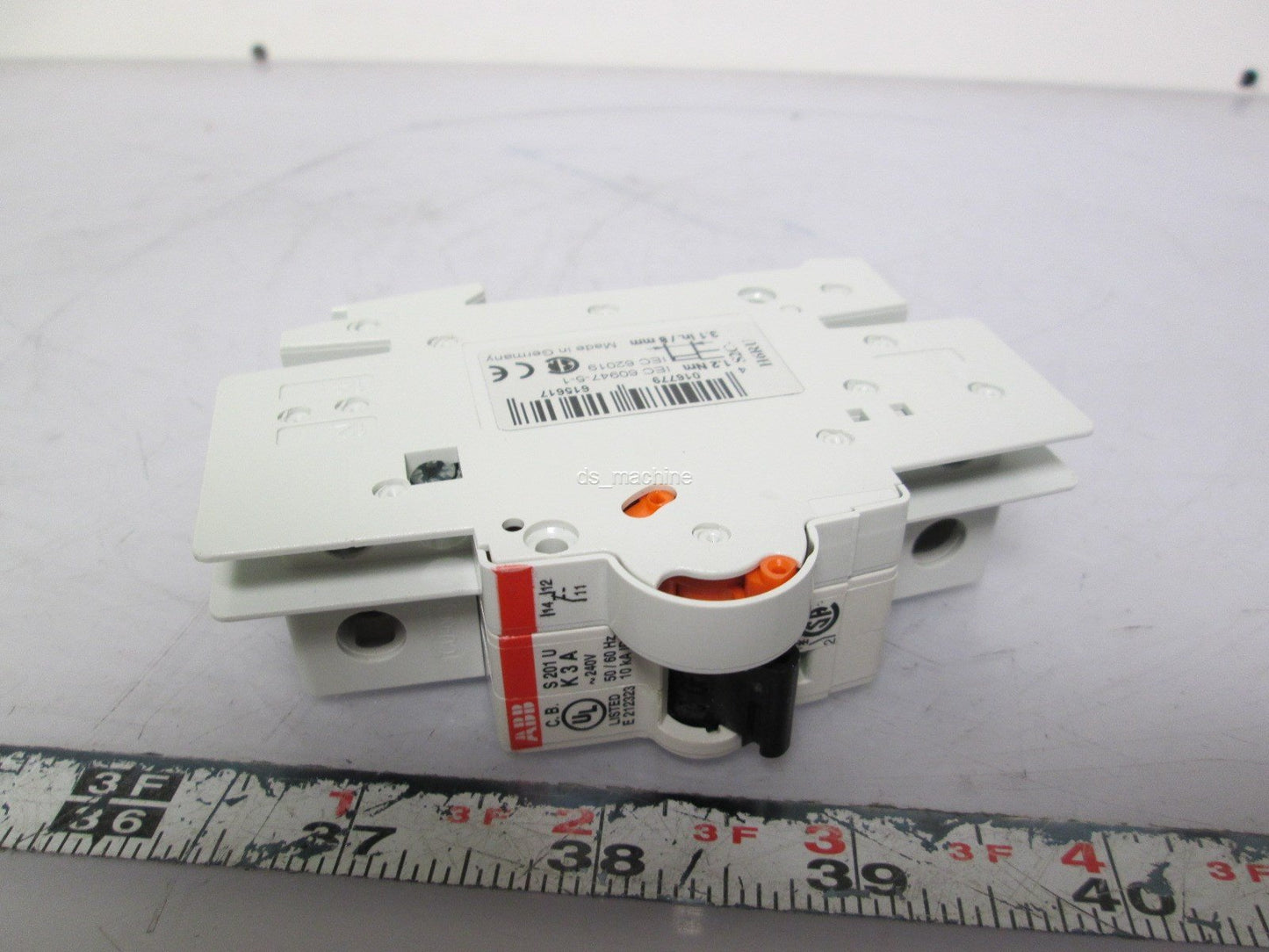 New ABB S201UK3 Single Pole 3A Circuit Breaker w/ S2C-H6RU Auxiliary Contact 1NO 1NC