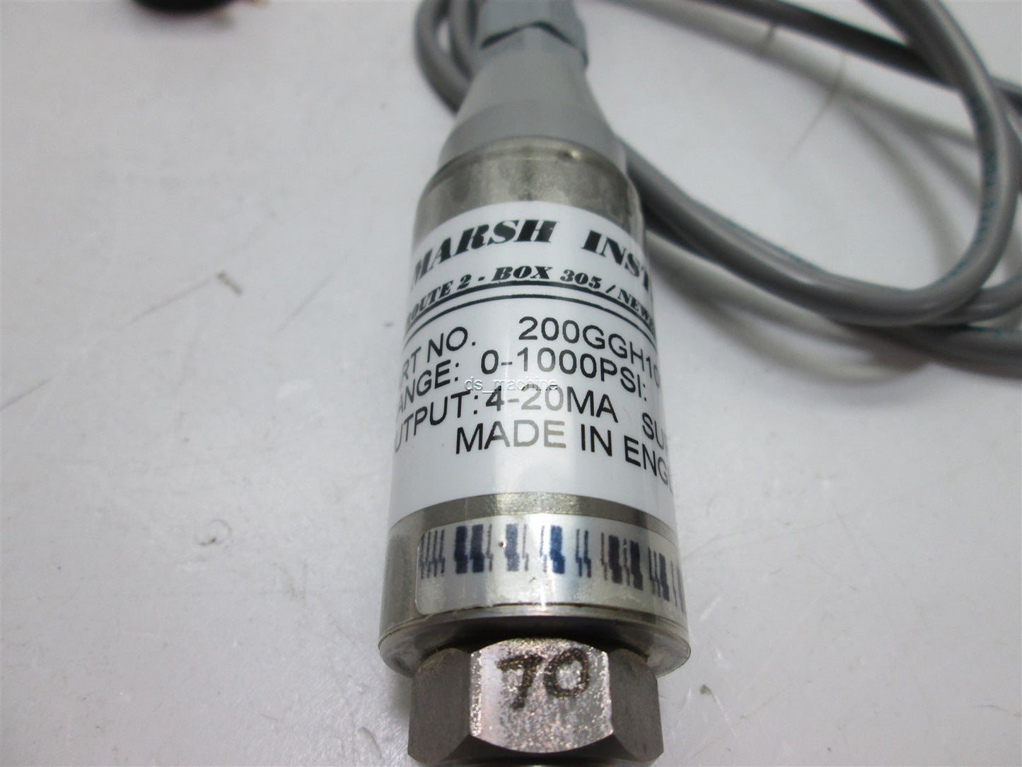 New Marsh Instruments 200GGH1002213 Range 0-1000PSI output 4-20mA Supply 0-10VDC