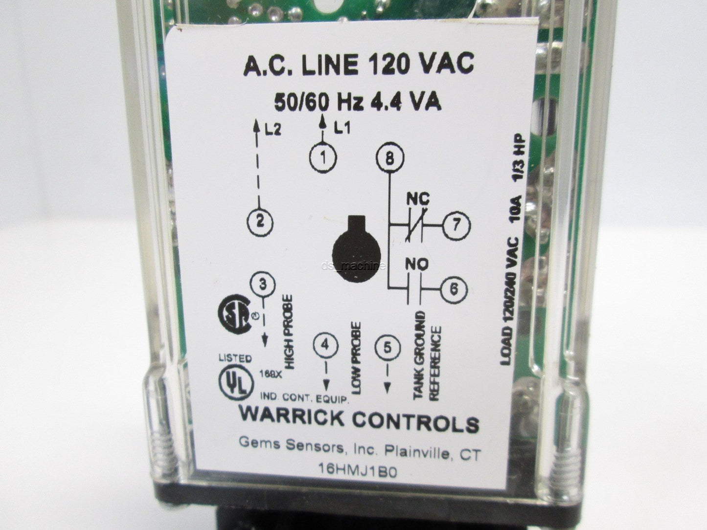 Used Warrick Controls 16HMJ1B0 High Sensitivity Control up to 5.5 Million ohm/cm