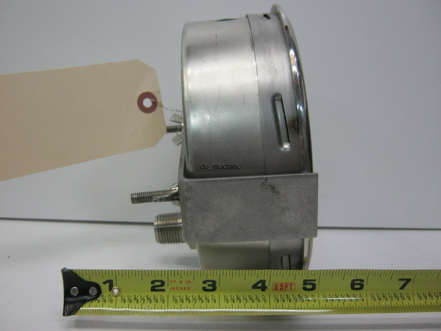 Used Noshok 6000PSI Gauge Dry 316 Stainless Steel Tube & Socket 1/2" NPT 6.75" OD