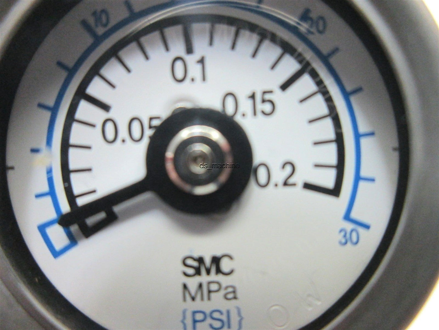 Used SMC Pressure Gauge, Range: 0-1MPa, 0-150PSI, 1/8" NPT