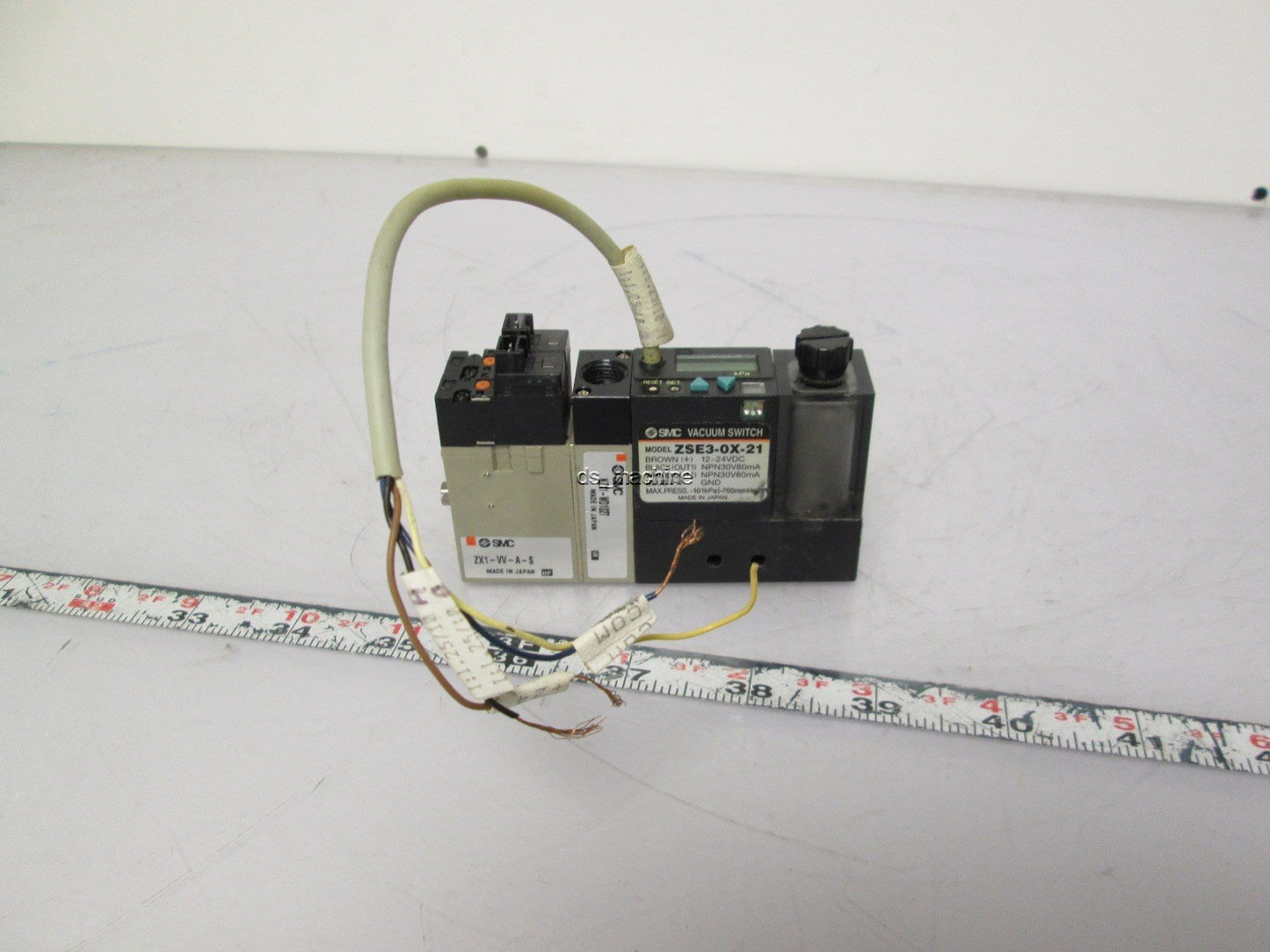 Used SMC NZX1102-K15lZ-D 21L Vacuum Ejector -101kPa 12-24VDC NPN