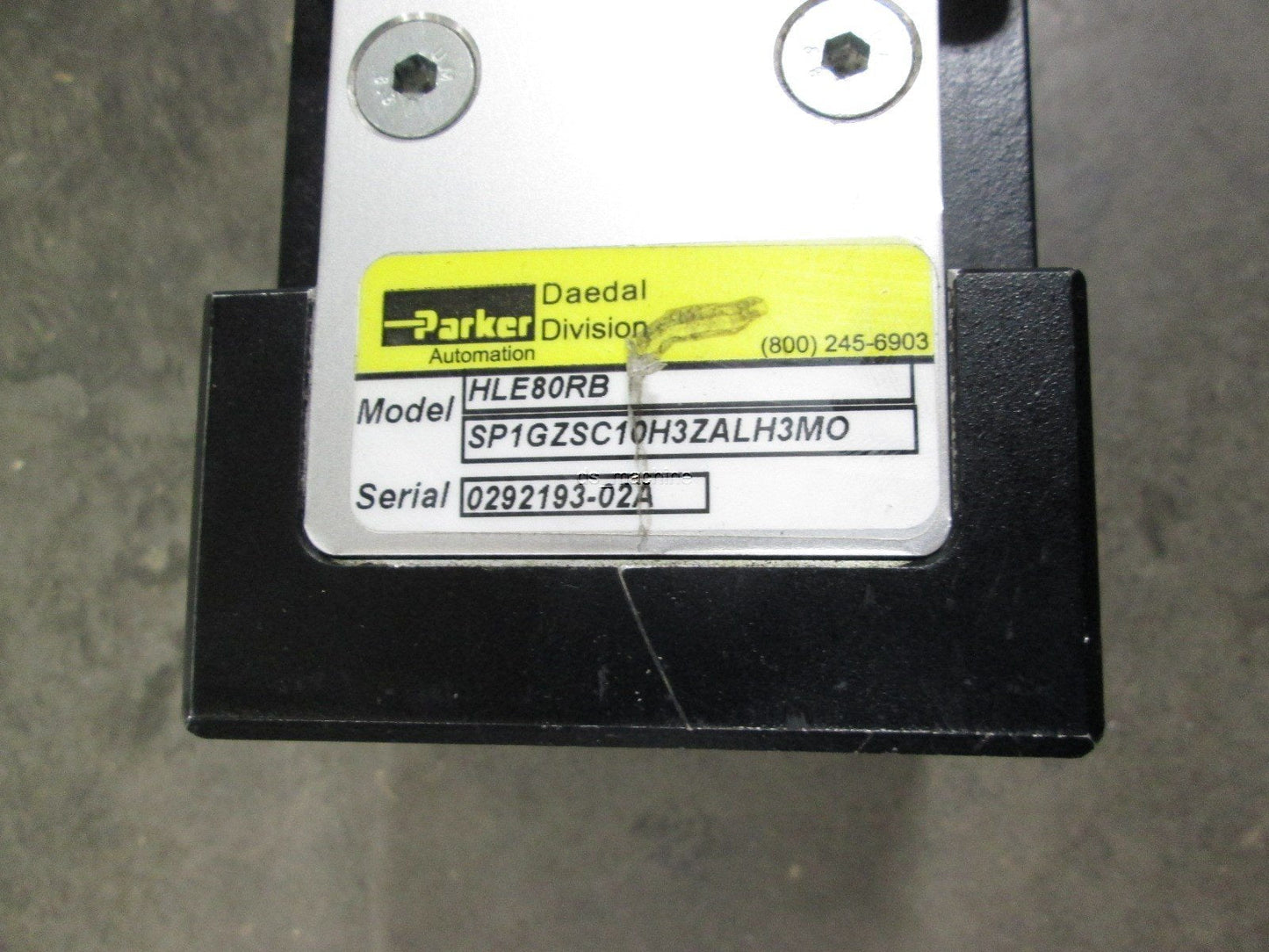 Used Parker HLE080 Linear Actuator 1830mm Travel 10:1 Reducer NEMA 34 Motor