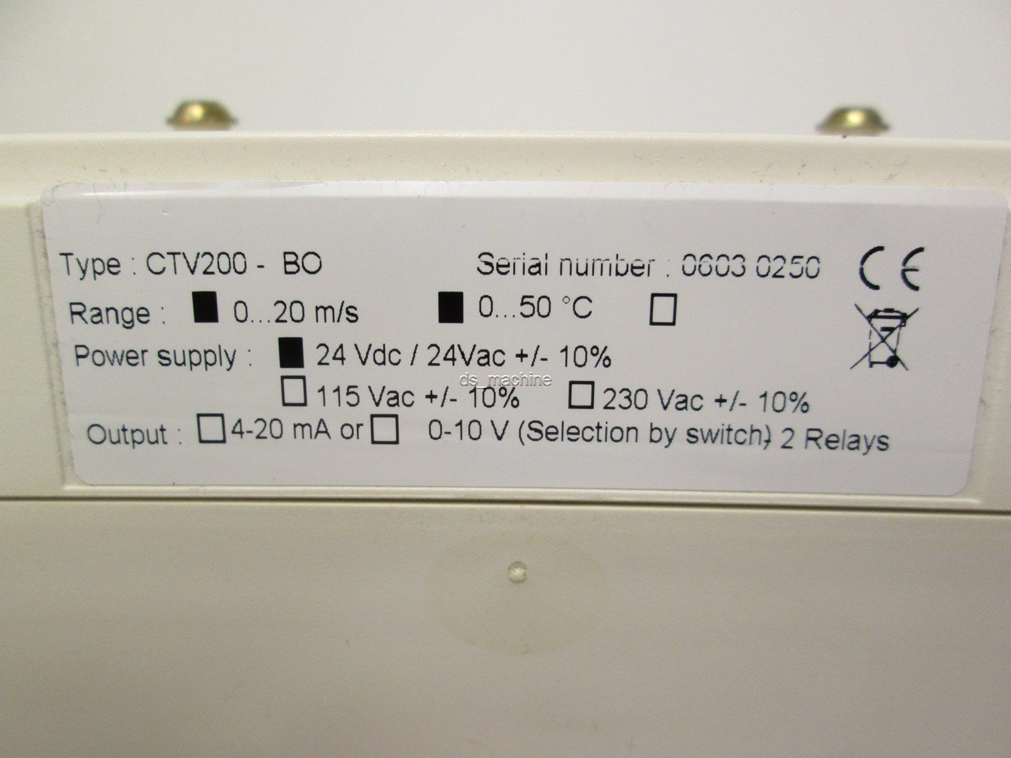 Used Kimo CTV 200-BO Air Velocity / Air Flow Transmitter 24VAC/DC *No Probe Included*