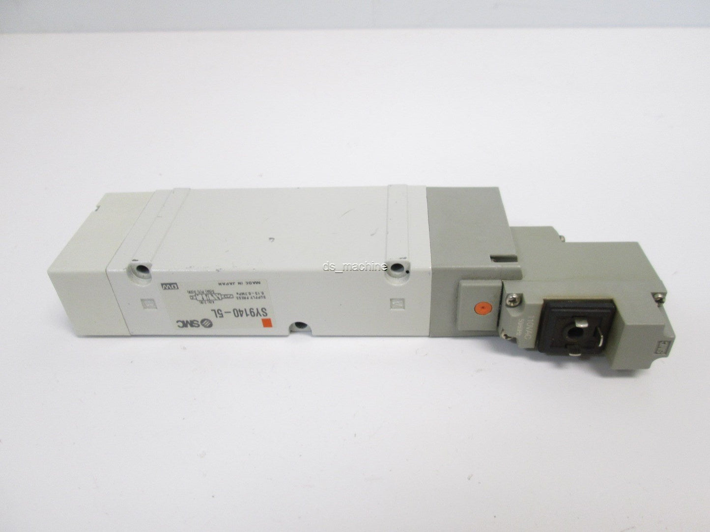 Used SMC SY9140-5L Solenoid Valve, SY9000, 5-Port, 2-Pos. Single, 110VAC