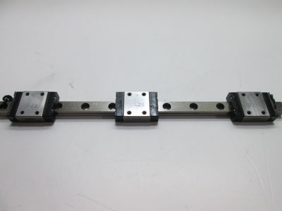 Used IKO LWL7B Linear Bearing With 3 Carriages, 164mm Long Rail