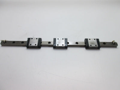 Used IKO LWL7B Linear Bearing With 3 Carriages, 193mm Long Rail