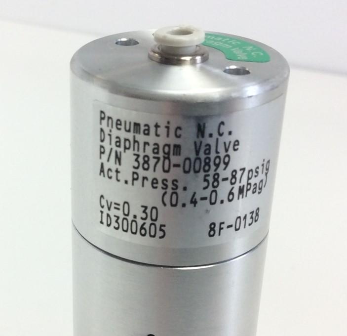 Used Pneumatic N.C. 3870-00899 Diaphragm Air Valve 58-87 Psig 125 Psig Max Pressure
