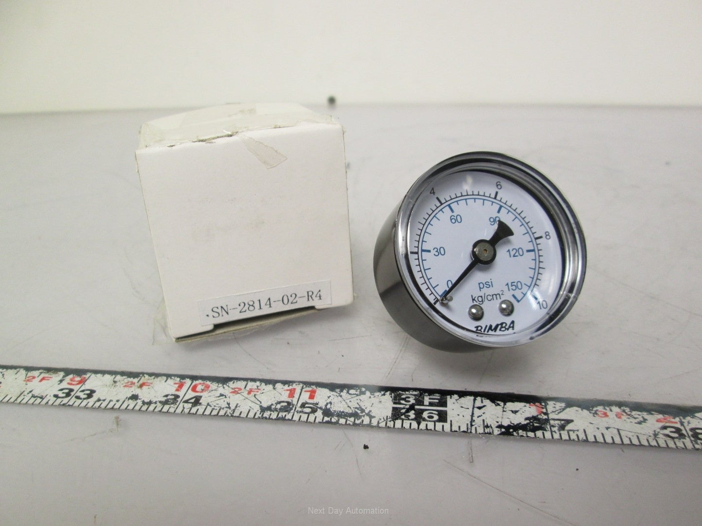 New Bimba Pneumatic Pressure Gauge 0-150PSI 0-10kg/cm2 1/8" NPT