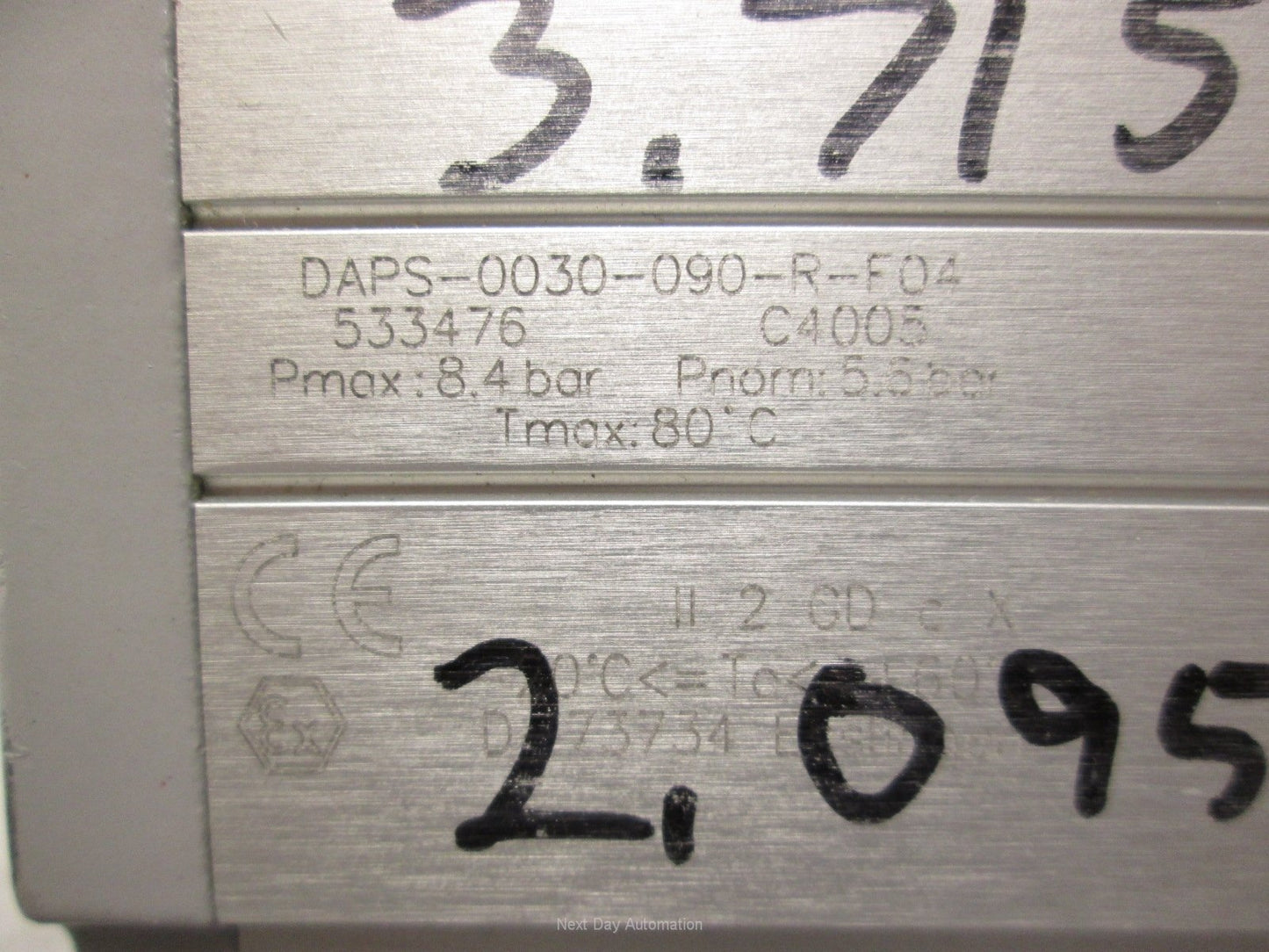 Used Festo DAPS-0030-090-R-F04 Quarter Turn Double Action Actuator 30Nm Close Right