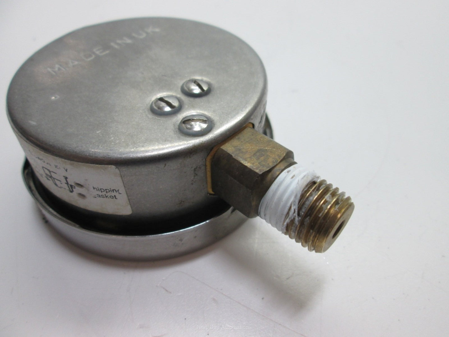 Used McDaniel Controls 0-600psi Gauge 1/4"NPT, Bronze Tube, Brass Socket