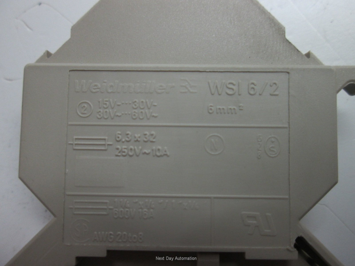 Used Lot of 6 Weidmuller WSI 6/2/LD Fuse Block With 2 Endplates, 60-150VDC/A