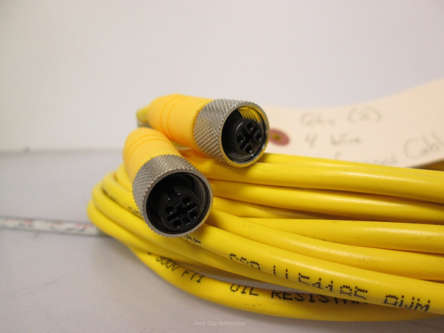 Used Lot of 2 Lumberg Automation 4-Wire Sensor Cables Oil Resistant