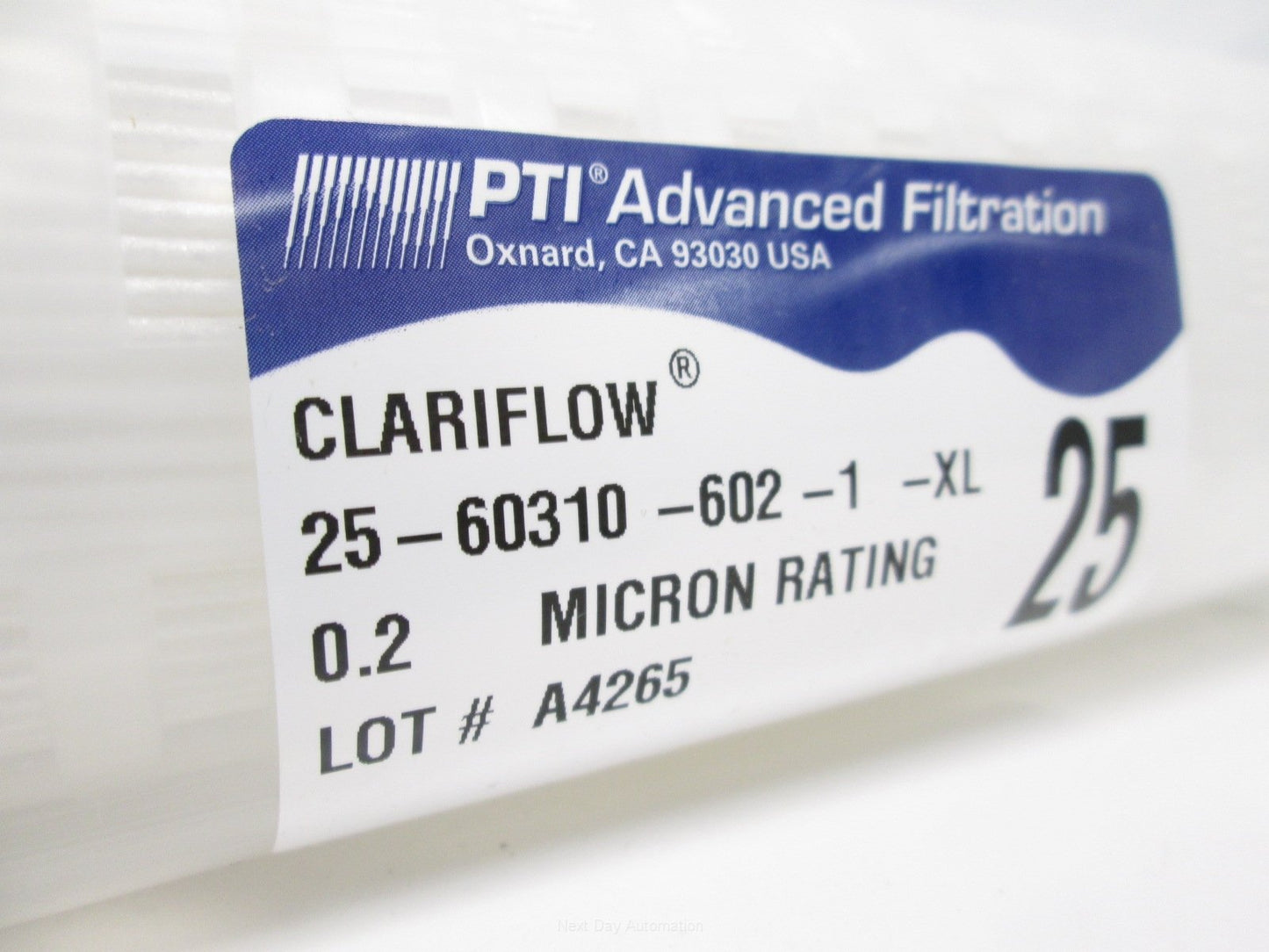 New PTI Filtration 25-601310-602-XL Cartridge Filter 0.65/0.2µm 0.2 Micon, 10" L