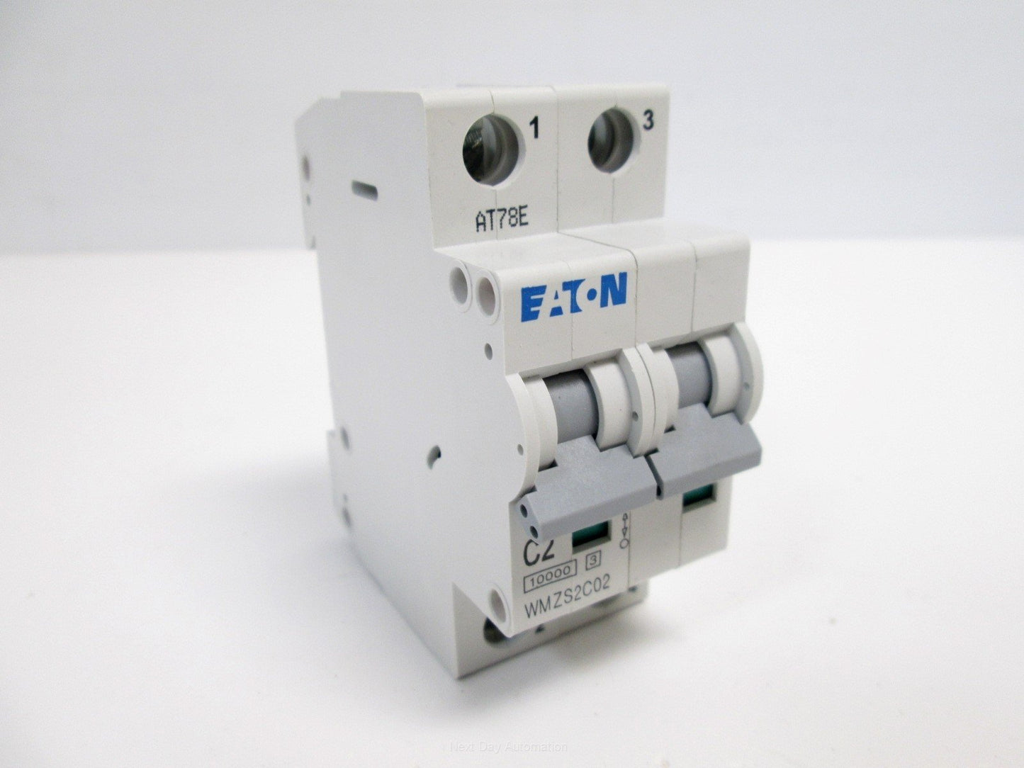 Used Eaton WMZS2C02 Thermal Magnetic Circuit Breaker, C-Curve, 2-Pole, 2A, 277/480VAC