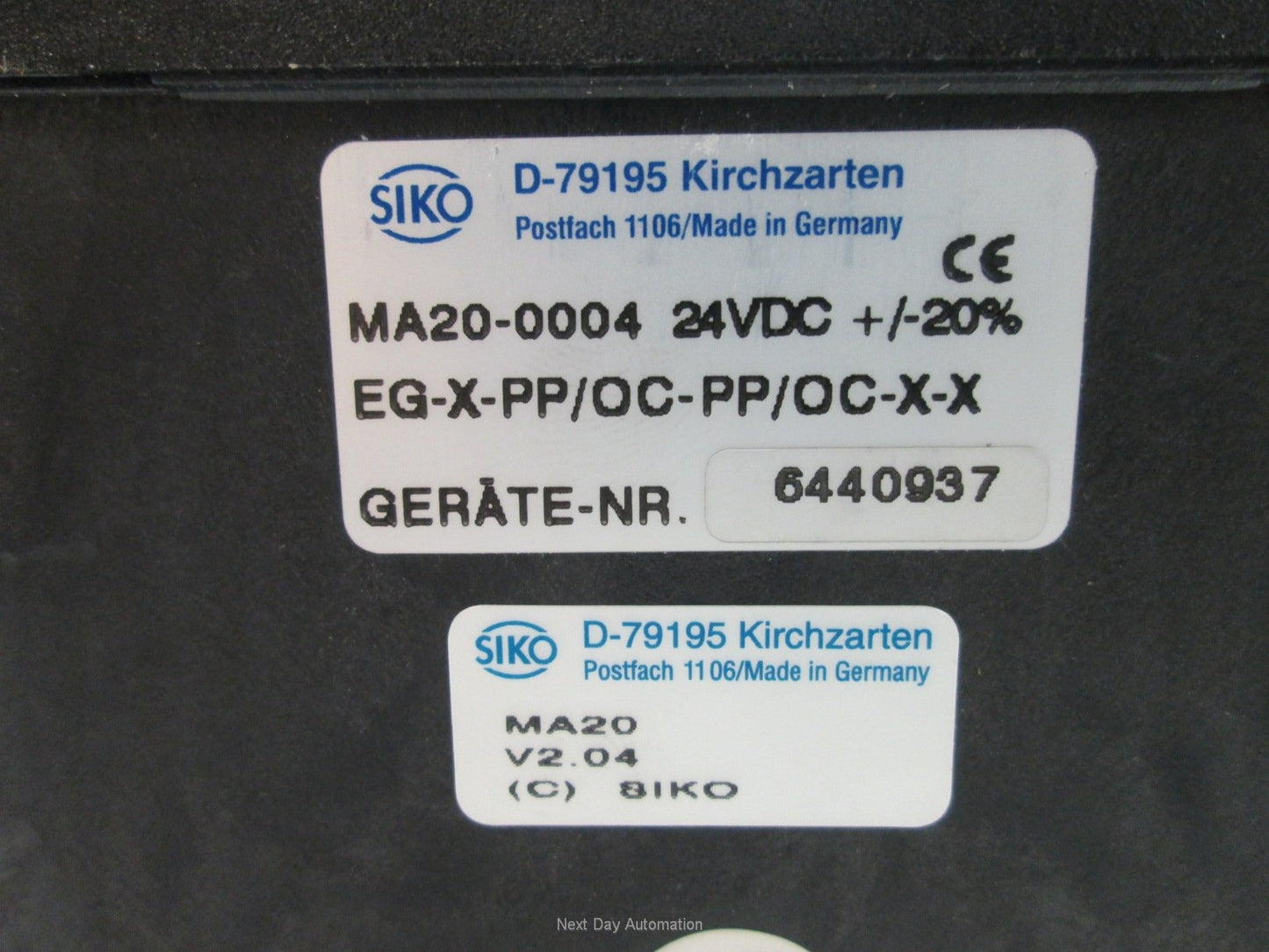 Used Siko MA20-0004 Multifunction Display Push and Pull/Open Collector 24VDC