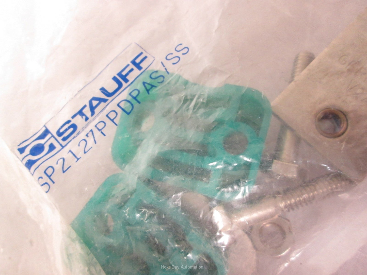 New Lot of 2 New Stauff SP2127PPDPAS/SS Hydraulic Tube Clamps Grade 2 Green