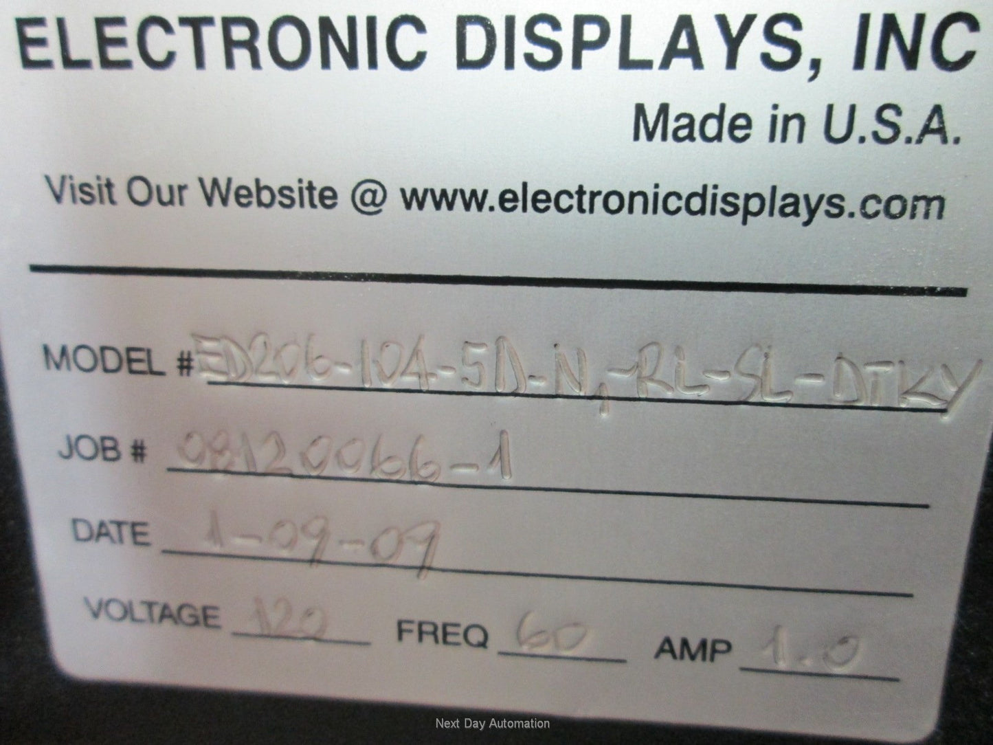For Parts EDI Timer Down 5 Digit Clock Positive / Negative Stacklight *No Bulb, For Parts