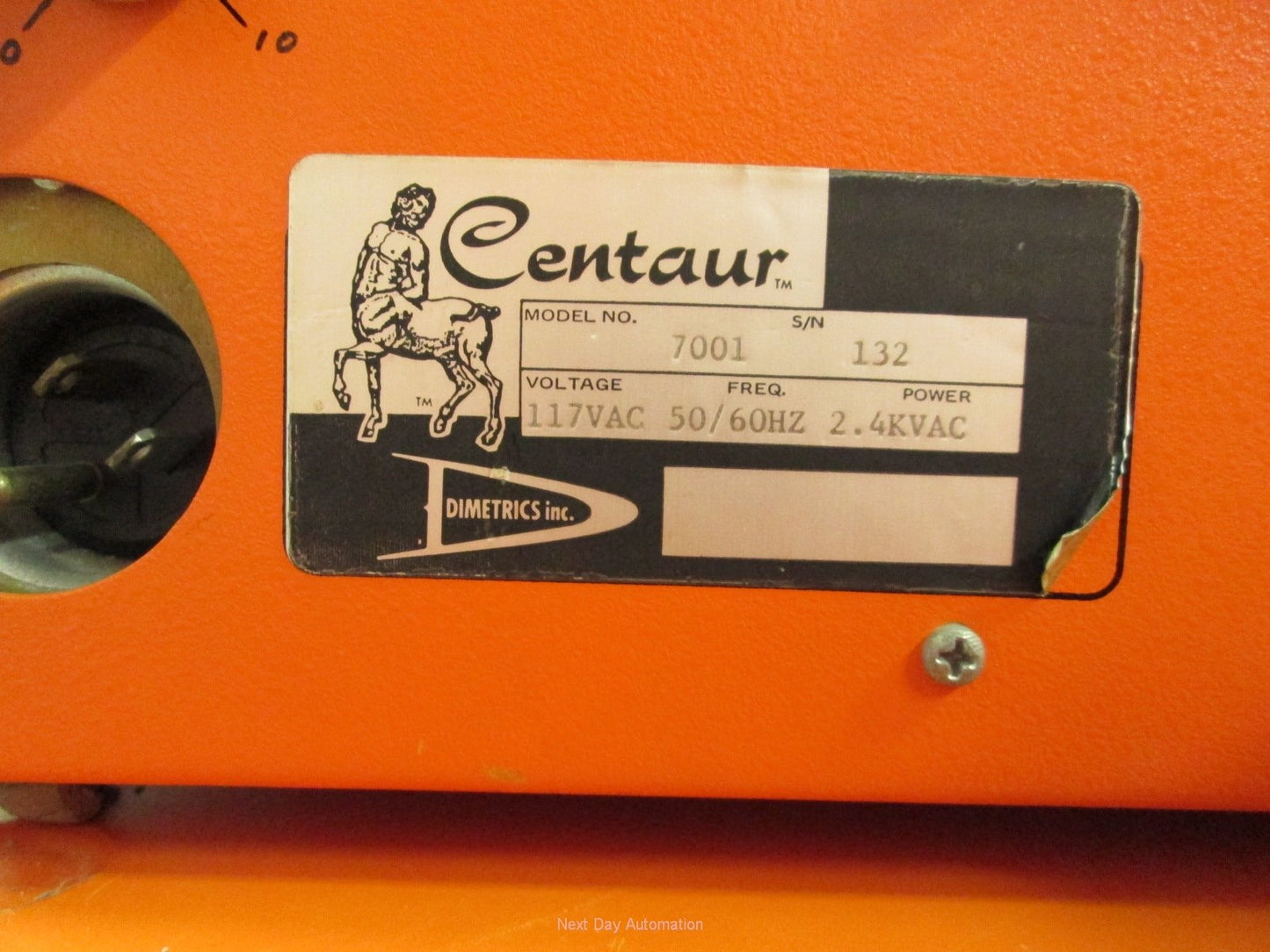 Used Dimetrics Inc 7001 Centaur AC Welding Unit '75' 117VAC 2.4kVAC