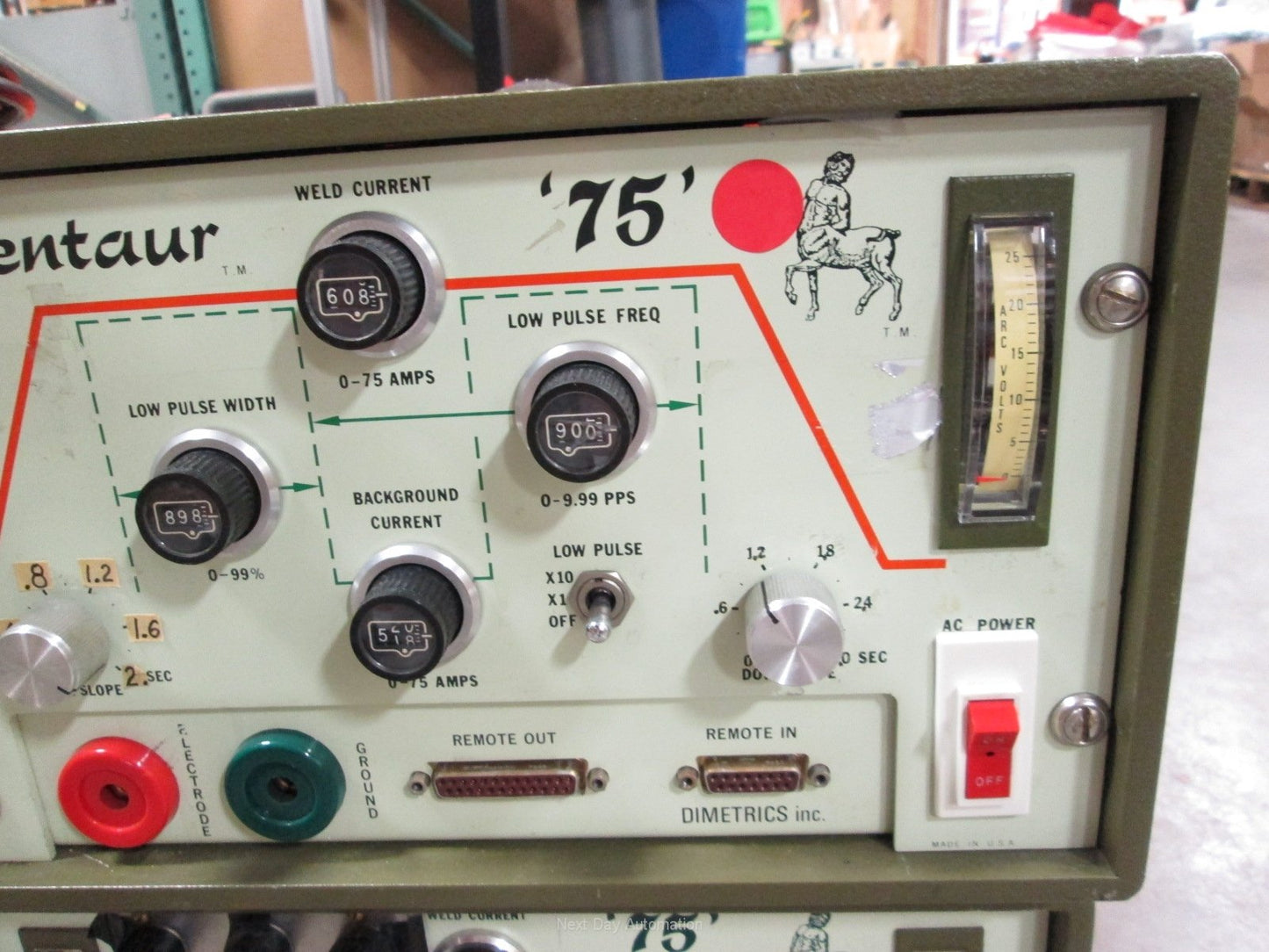 Used Dimetrics Inc 7001 Centaur AC Welding Unit '75' 117VAC 2.4kVAC