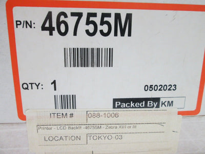 New *New* Zebra 46755M Barcode Printer LCD