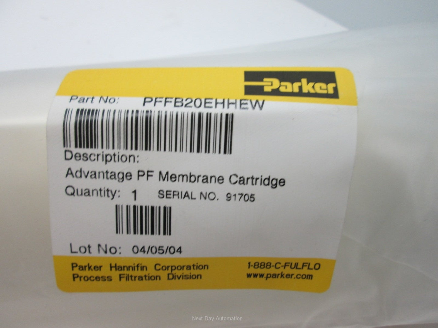 New *New* Parker PFFB20EHHEW Filter Cartridge, 1 Micron, 60psi Max Pressure
