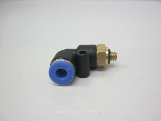New Lot of 25 New Pneumatic Push-In Fitting: 4mm Tubing, 90° Elbow, M5 x 0.8 Thread