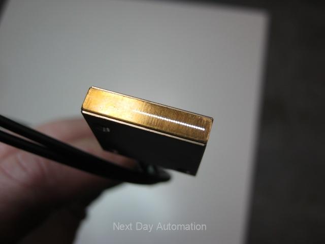 Used Fiber Optic Sensor Cable, Square Flat Housing, approx 0.450" x 0.010", 18" Long