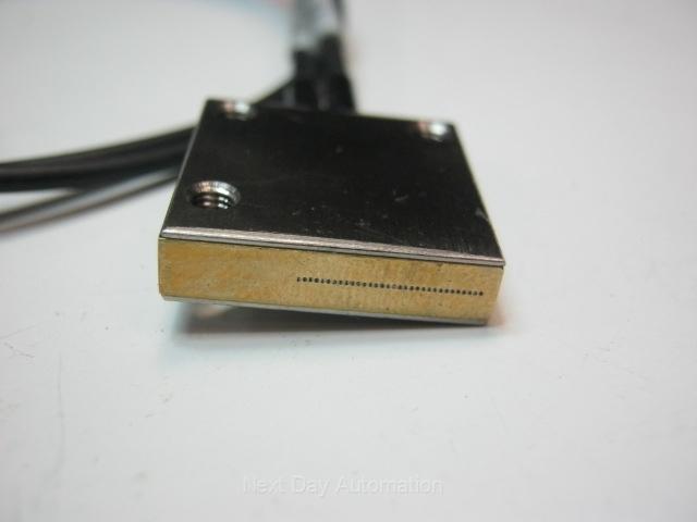 Used Fiber Optic Sensor Cable, Square Flat Housing, approx 0.450" x 0.010", 18" Long