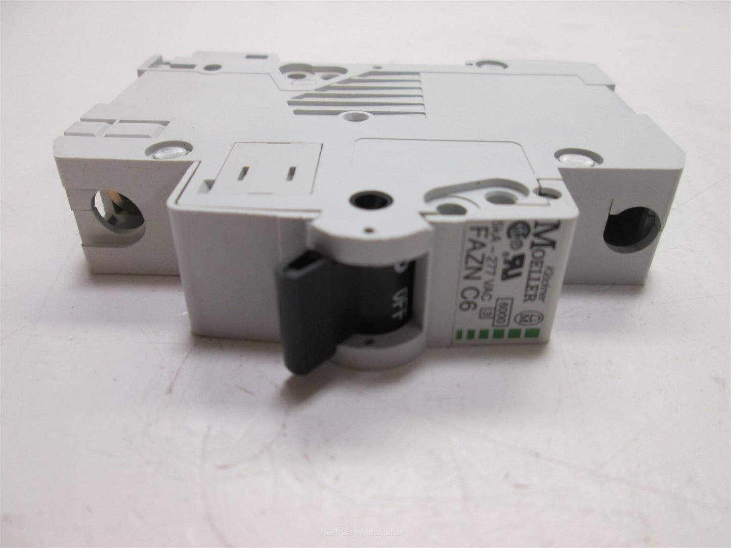 Used Lot of 2 Moeller FAZN C6 Circuit Breakers, 1-Pole, 5kA, 277VAC