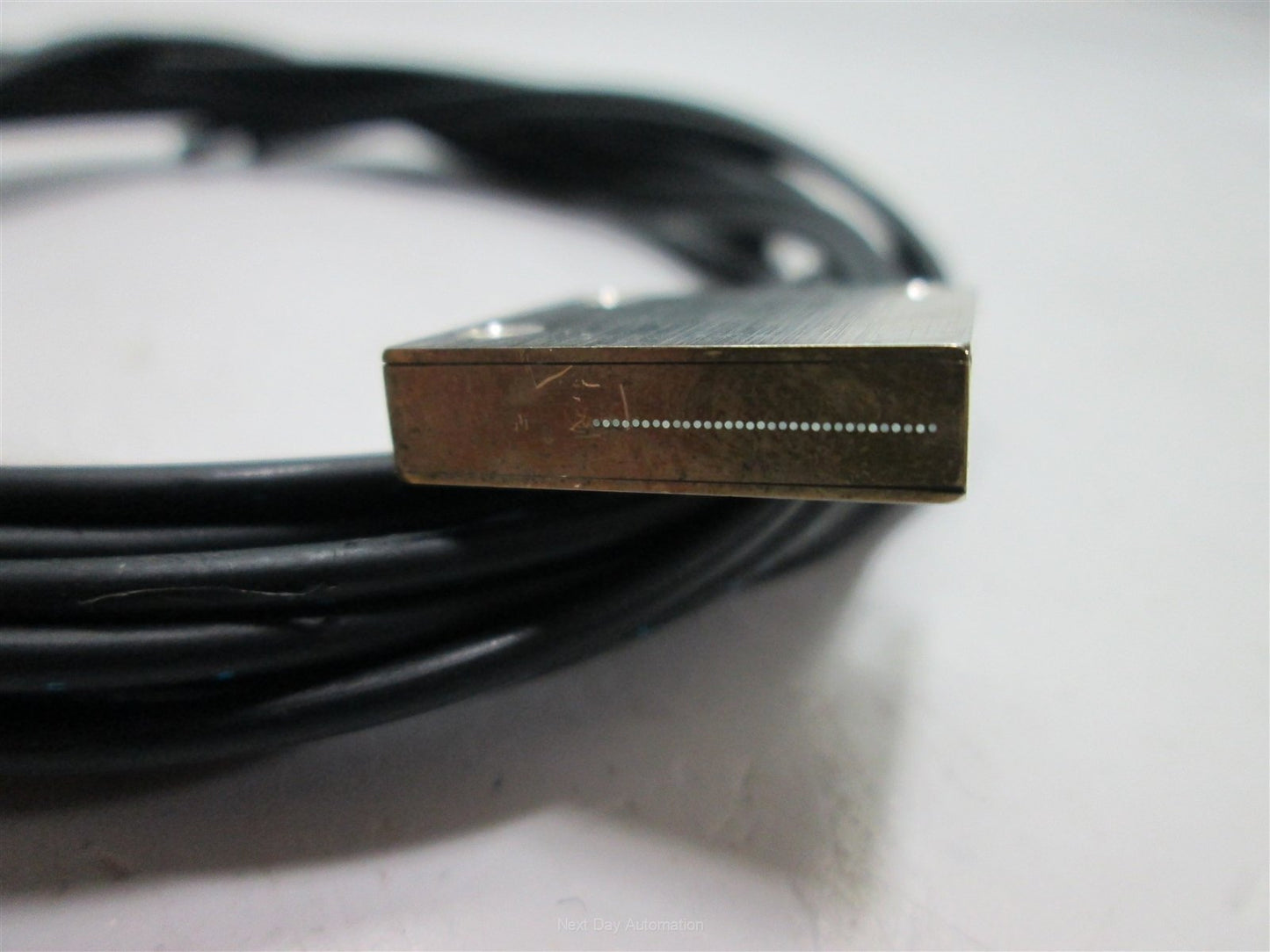 Used Automation Sensors, Fiber Optic Sensor Cable, approx 0.450" x 0.010", 80" Long