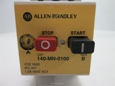 Used Allen-Bradley 140-MN-0100 Manual Motor Starter 690VAC 1A 3-Phase