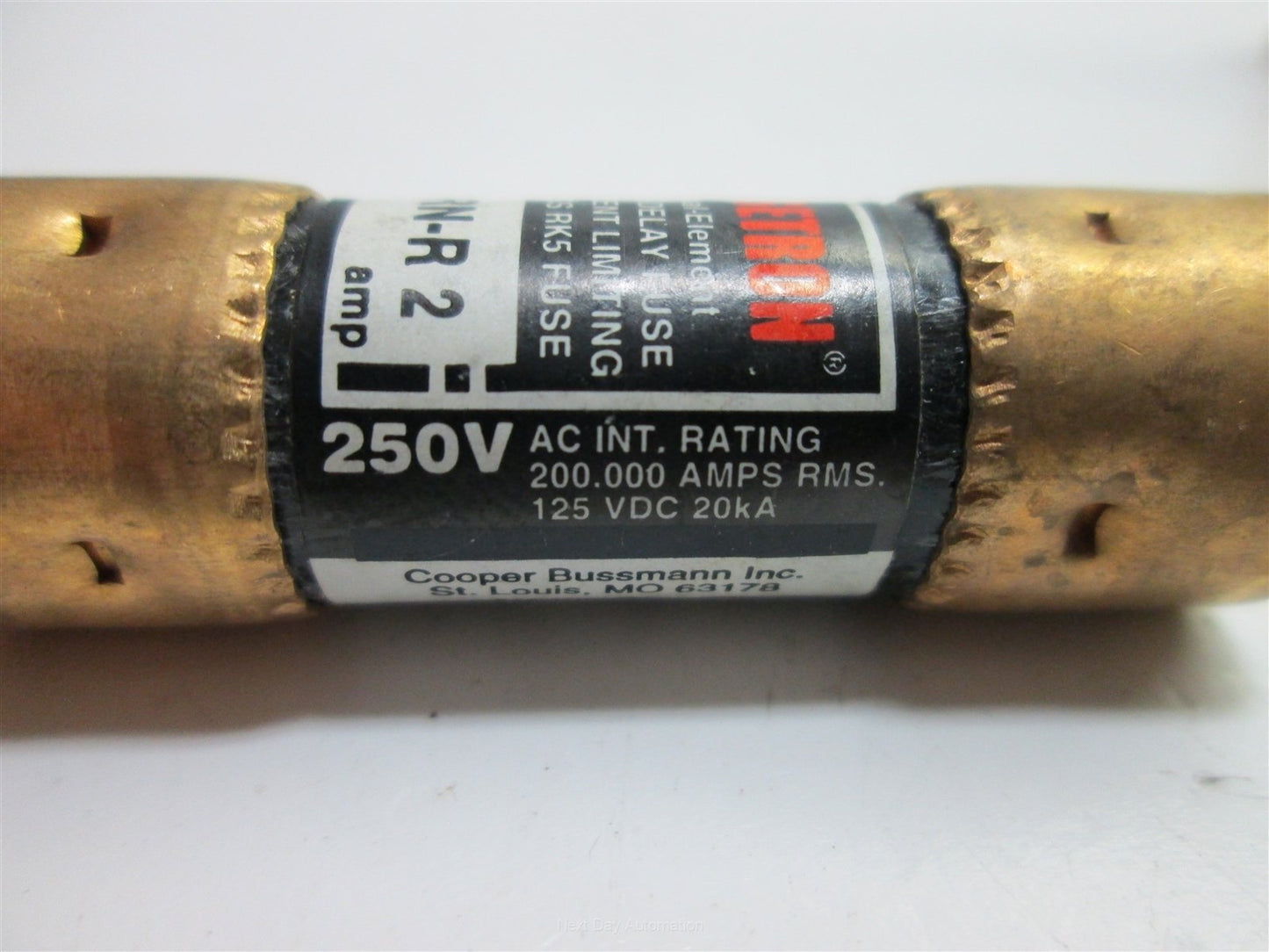 Used Lot of 8 Bussmann Fusetron FRN-R-2 Dual-Element Time-Delay Fuse, 2 Amps 250VAC