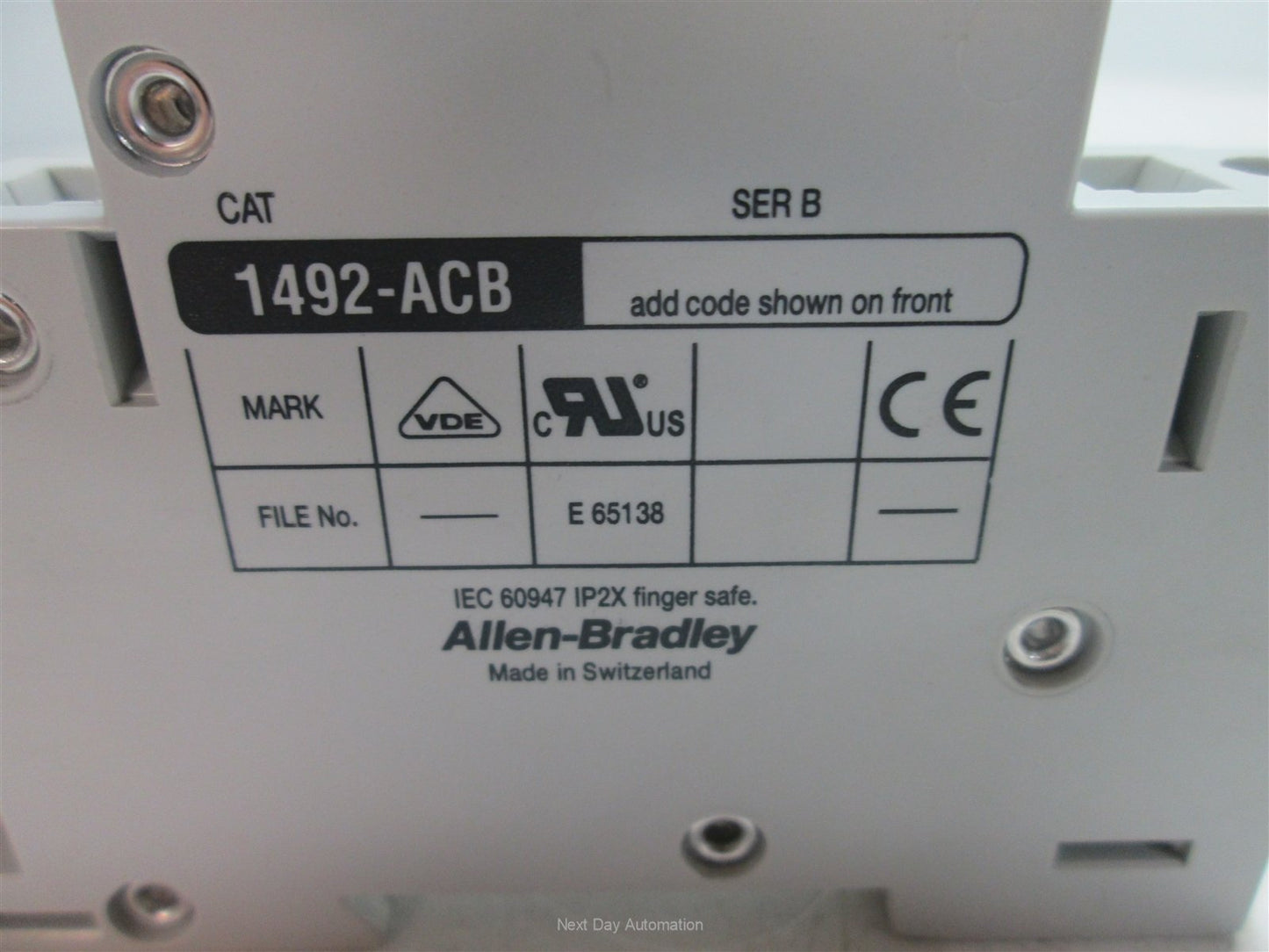 New Allen-Bradley 1492-ACBH2 Auxiliary Contacts, 1-Pole