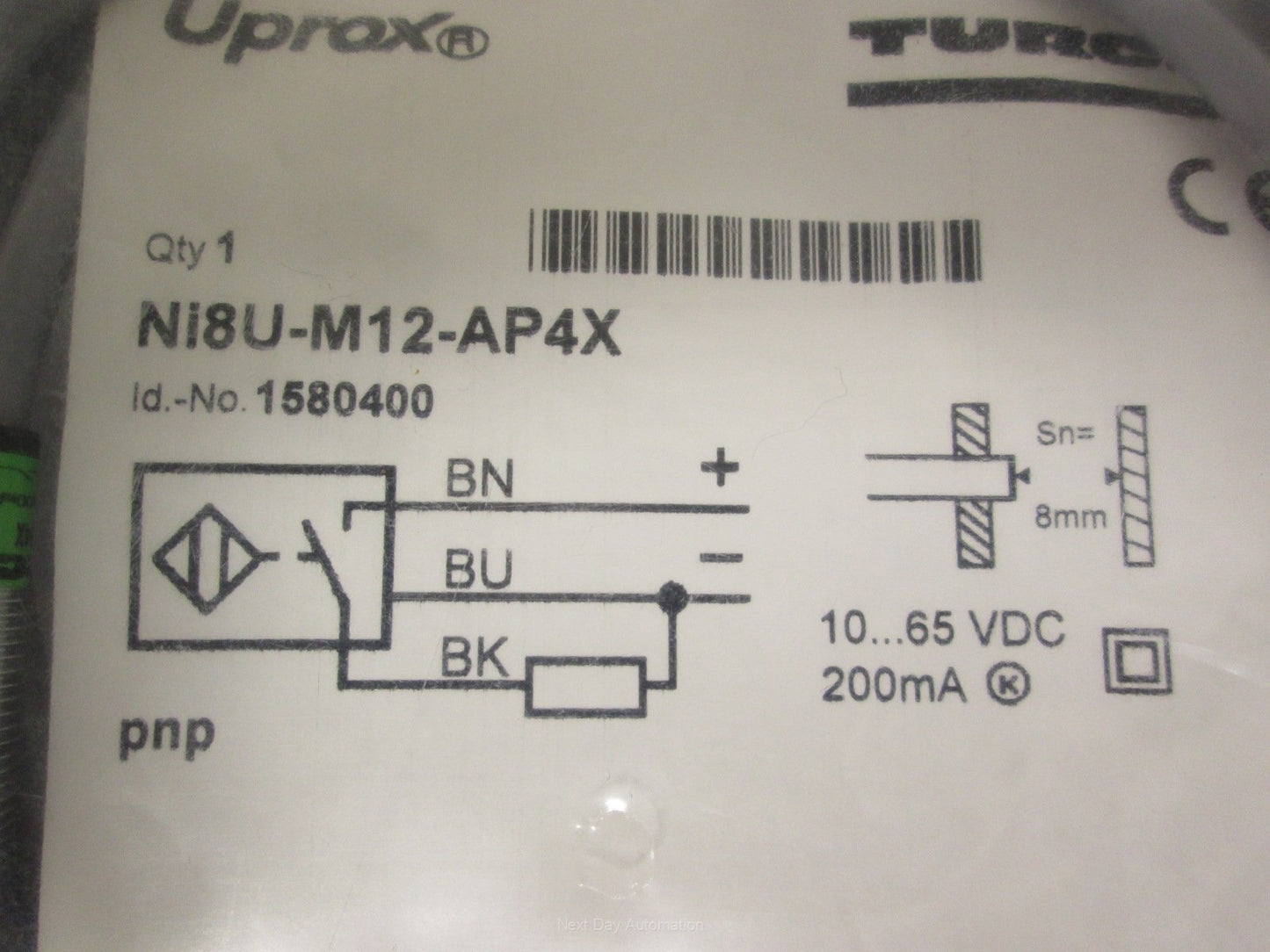 New Turck NI8U-M12-AP4X Inductive Proximity Sensor 10-65VDC 200mA PNP NO