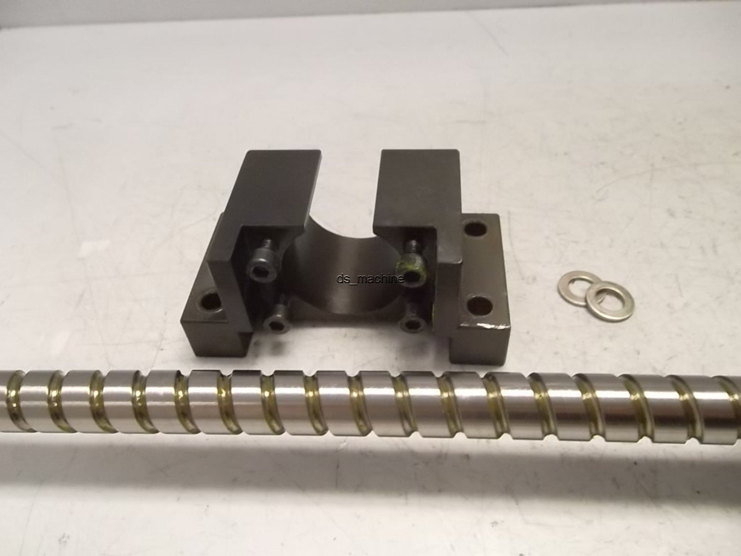 Used Ballscrew w/ End Blocks 550mm Length 13mm Pitch 15mm Screw Diameter 10mm Shaft